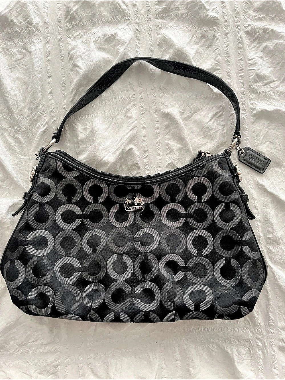 Coach Vintage Signature Soho Hobo Bag Black & Gray